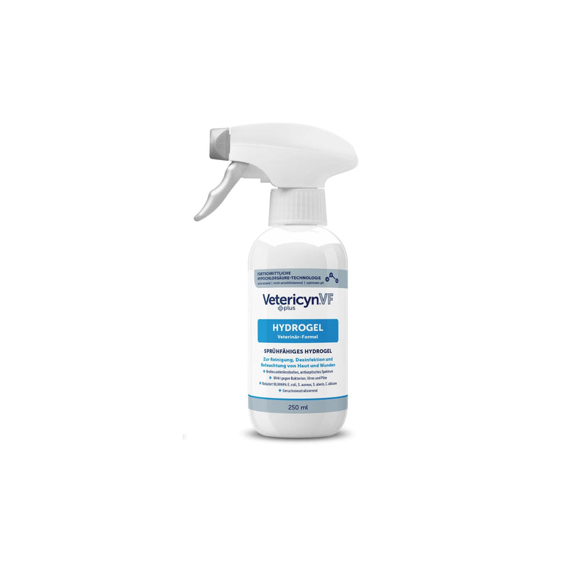 ecuphar Vetericyn VF +Plus Hydrogel | 250ml | Cleaning & Disinfectant for Animals | For Cleaning, Disinfecting & Moisturizing Wounds & Highly Stressed Skin Areas
