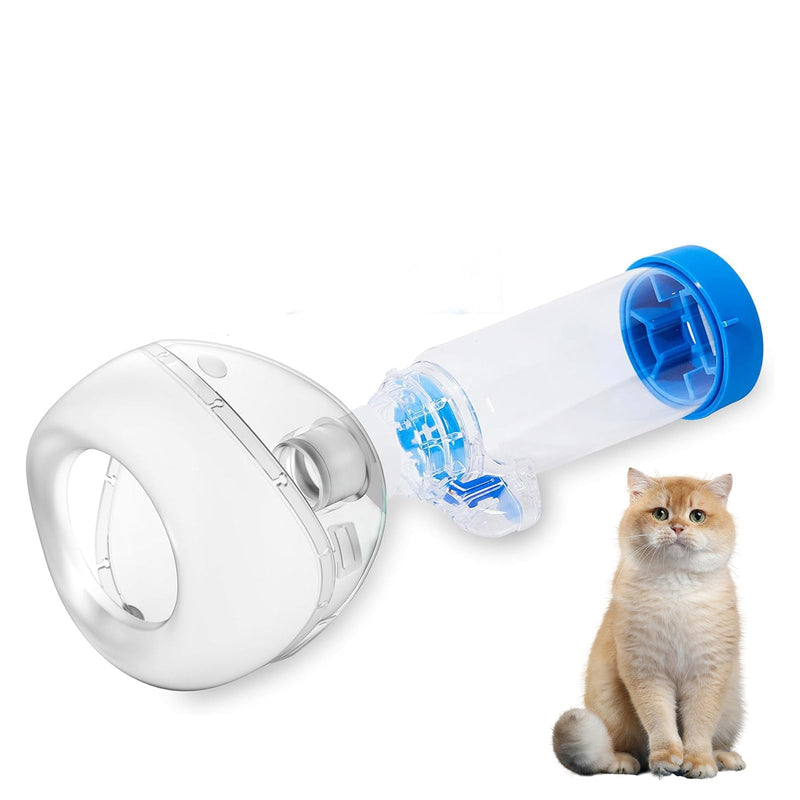 Cat Inhaler Spacer with Indicator, Specially for Cats and Small Dogs, Pet Aerosol Chamber with Silicone Mask, for Home and Outdoor (S) S