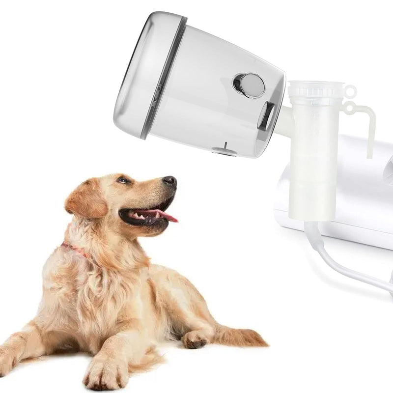 Dog Nebulizer and Inhalation Mask, Oxygen Mask for Large Dogs, White (L) L