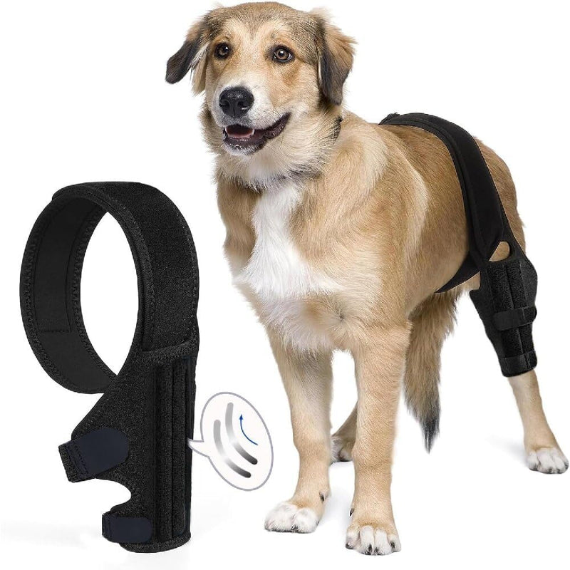 Knee Support Dog Hind Leg Elbow Bandage Dog Wheelchair Rear Legs & Lameness - Medical Compression Bandage with Silicone Grip (Breathable, Washable) - For All Breeds (L) L