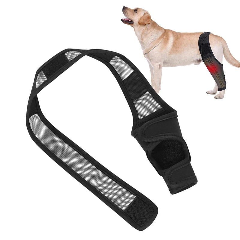 XL Lick Protection for Dogs, Adjustable Dog Bandage, Rear Leg (Black), Knee Support for Dogs with Leg Protection, Supports Front and Rear Legs, Ideal for Incontinence, Wounds and Joint Problems