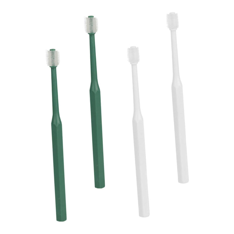 HANABASS 4-piece Pet Toothbrush Ergonomically Shaped Lightweight Plastic TPE Material Secure Grip for Cats and Dogs