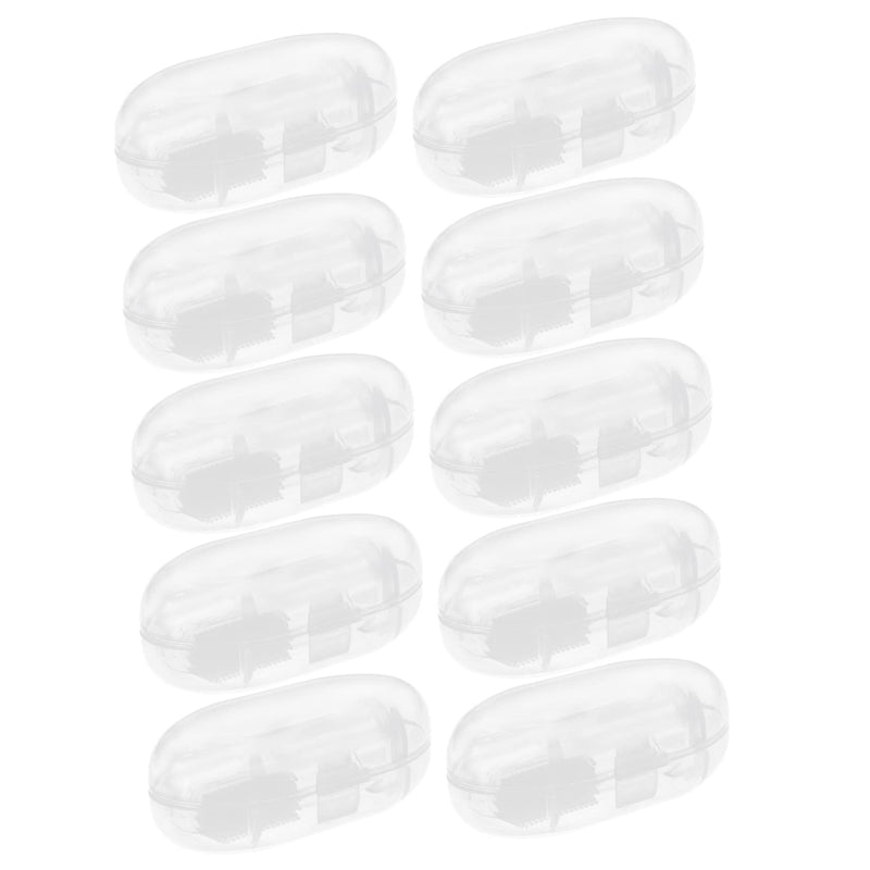 TOYANDONA 10 Sets Transparent Pet Finger Toothbrushes for Cats and Dogs Skin-Friendly Material Ergonomic Design for Gentle and Tongue Cleaning Compact and Easy to Use