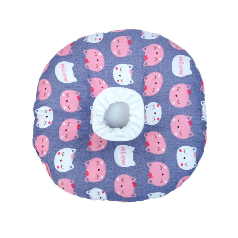 Abaodam Anti-Lick Collar for Cats in Elizabethan Style. Soft cotton and fabric material with anti-bite coating for effective wound protection.