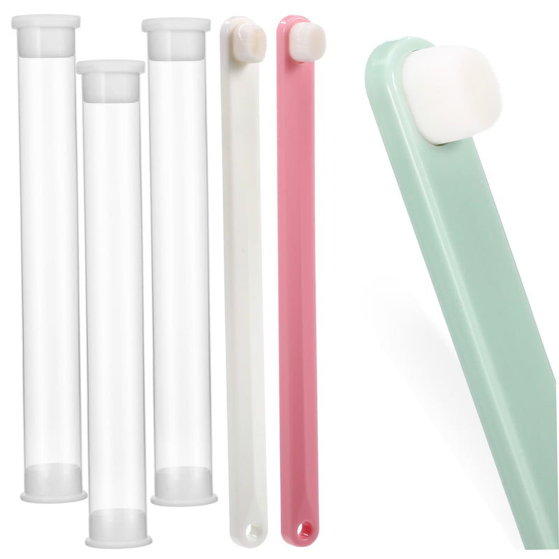 Toddmomy 3-Piece Small Pet Toothbrushes with Soft Heads and Tongue Cleaner, Precise for Dogs, Cats, and Rabbits, Durable Plastic Handles, Colorful
