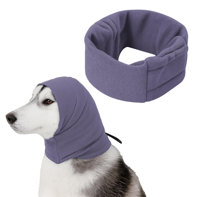 Ear Protection for Dogs, Dog Hearing Protection for Peace and Warmth, Bathing, Drying and Relief of Noise, Earmuffs for Dogs with Adjustable Design, Dark Purple, Size M