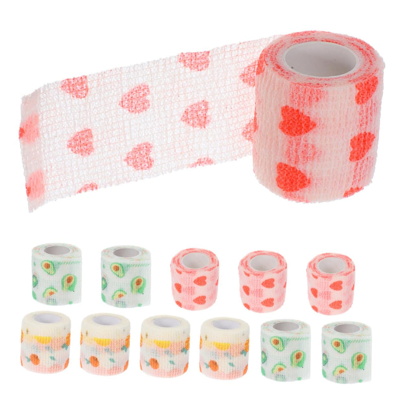 Toddmomy 12 Rolls Self-Adhesive for Dogs Elastic Fleece Bandages for Wound Care as Paw Bandage or Leg Protection for Outdoor Activities