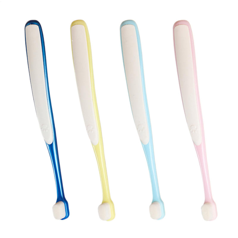 Cat Toothbrush, Pack of 4 Toothbrushes with Soft Bristles, Wide Brush Heads, Dental Care Set for Puppies, Adults, Dogs, Household, On the Go, Indoor, Outdoor Use