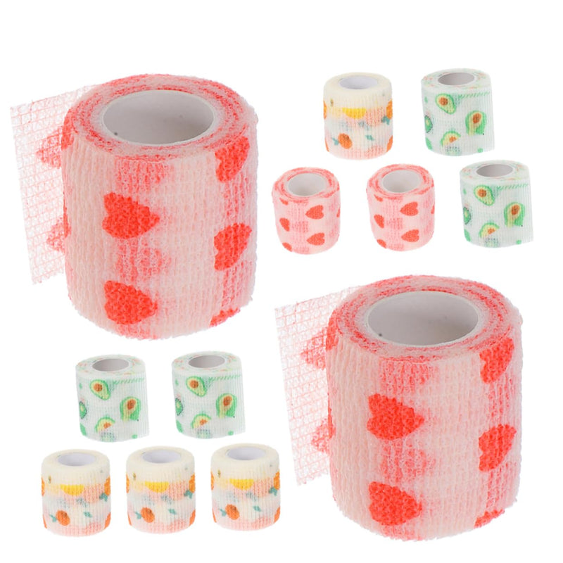 Milisten 12 rolls of animal bandages for dog wounds, self-adhesive dressing material, elastic wrap for dog paws, breathable cover, versatile bandage bag.