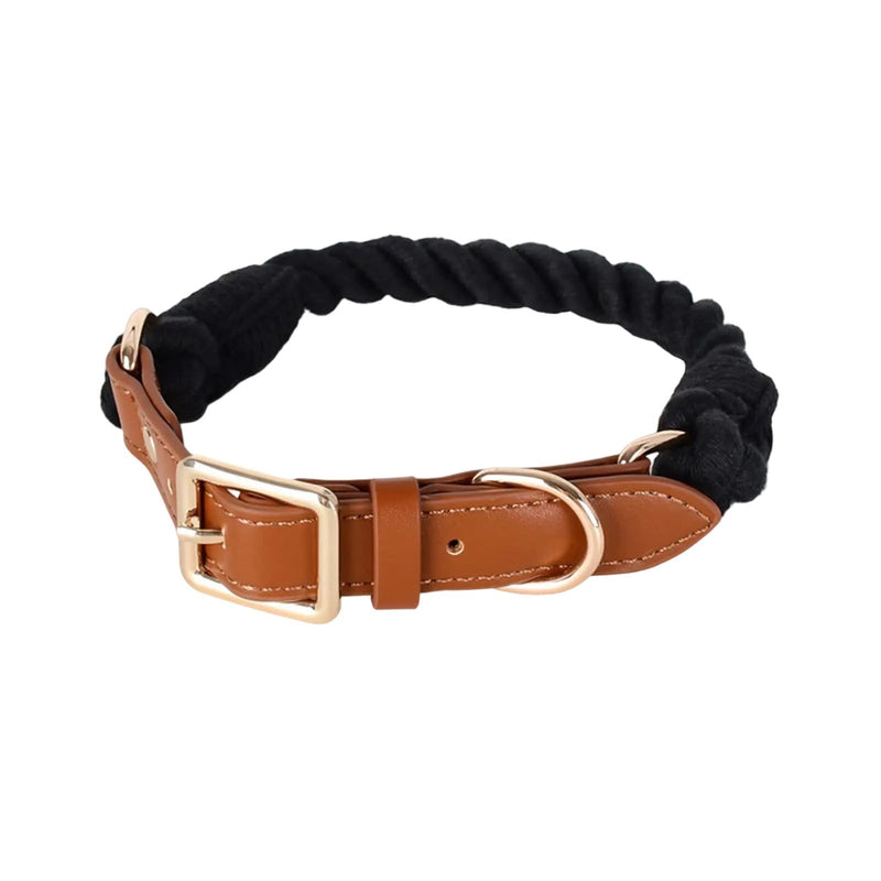 Classic cotton dog collar. Stylish and robust. Ideal for small pet owners. Quality pet accessory. Durable collar.