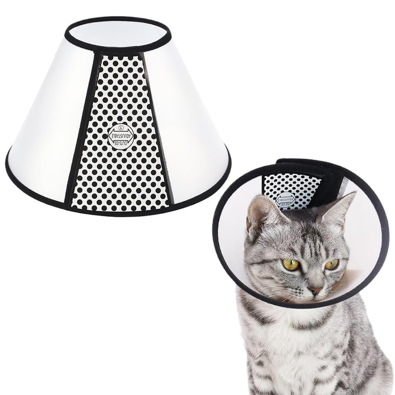 Adjustable Cat Collar, Plastic Pet Collar, Protective Collar, Bite and Lick Protection, Adjustable Collar for Kittens (15-18cm)