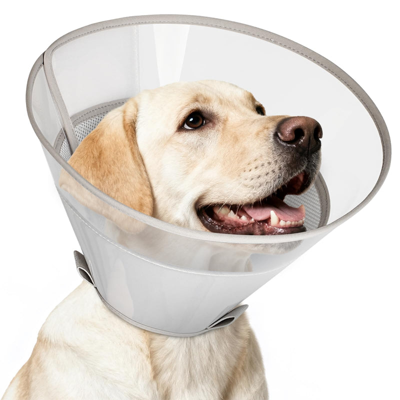 Supet Collar for Dogs (Light Grey-L) L light grey