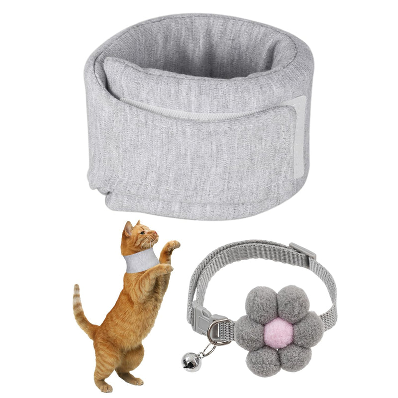 1 x neck protective cover for pets and 1 x collar, practical neck protection collar, pet protection ring, suitable for skin damage in pets, post-operative and other scenes.