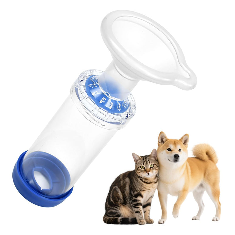 Aerosol Chamber Inhaler for Pets Inhaler Aerosol Chamber Medication Administrator Aerosol Inhaler with Masks Helps Pets Inhaler Spacer Cat Pet for Cats and Dogs
