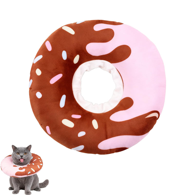 Soft Protective Collar for Cats and Dogs, Elizabeth Collar for Small Dogs, Donut Shaped Collar After Surgery, Comfortable for Wound Healing, Adjustable & Eat Friendly, Cat Collar, Size S