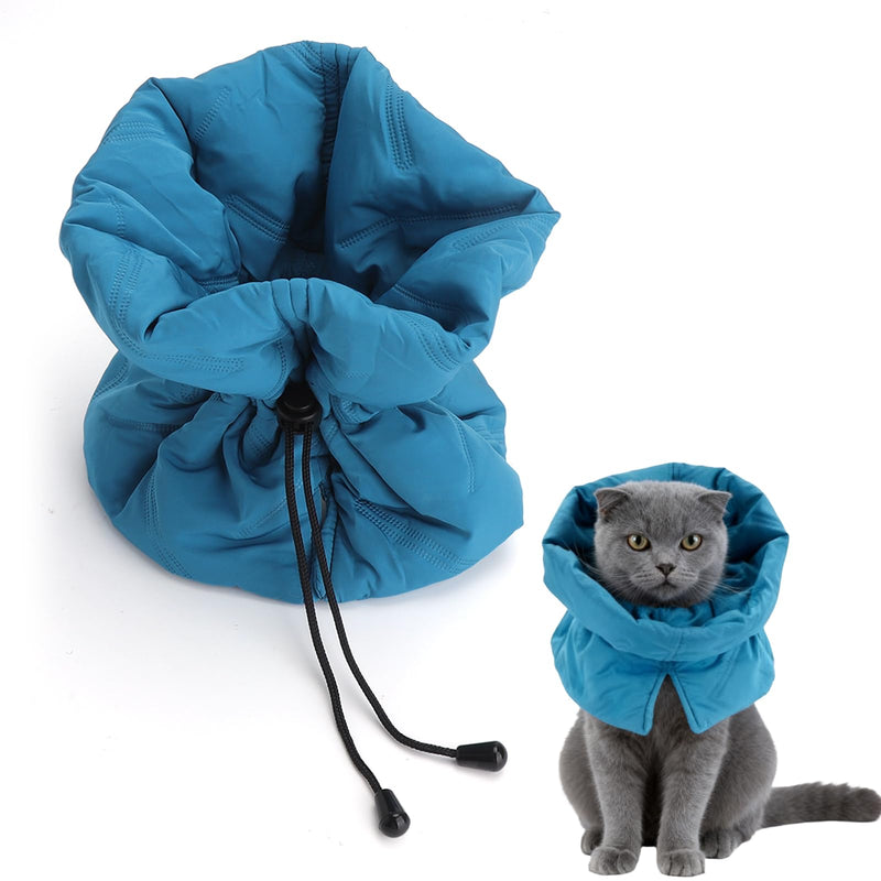 Elizabethan Collar for Cats - Soft & Adjustable, Prevents Licking Wounds, S (14-25 cm) - Includes Flea Comb for Cat Care
