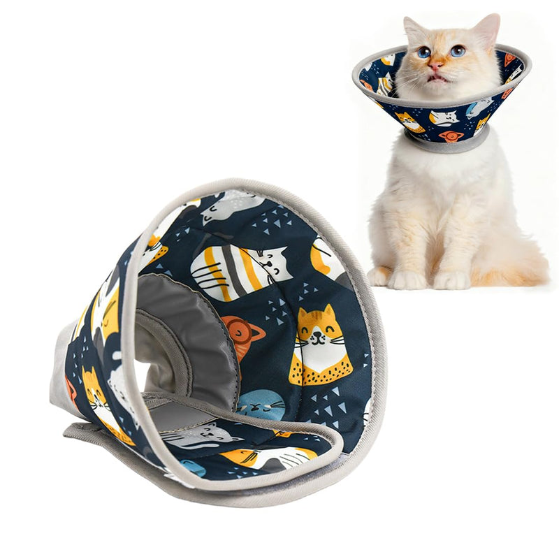 1 x Soft Cat Collar, Protective Collar, Cat Collar for After Surgery and Injuries, Adjustable Collar for Cats, Prevents Licking Wounds, Cat Collar