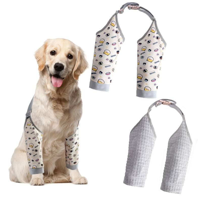 Pack of 2 Elbow Bandage Dog Thickened, Recovery Sleeve Dog Adjustable for Paw Protection, Dog Body After Surgery Lying Quolts XXL, for Prevents Licking Wounds
