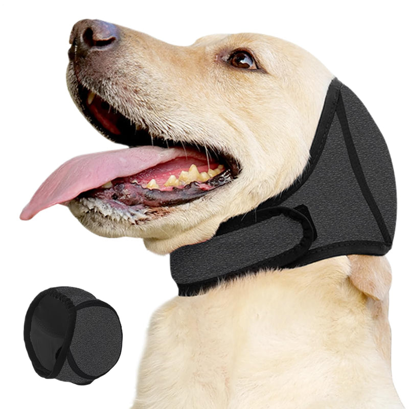 Soundproof Earmuffs for Small Large Dogs, Noise Canceling Waterproof Earplugs for Dogs, Hearing Protection Dog New Year's Eve Fire Brigade, Elastic Dog Ear Protection, Noise Protection Wrap gray S