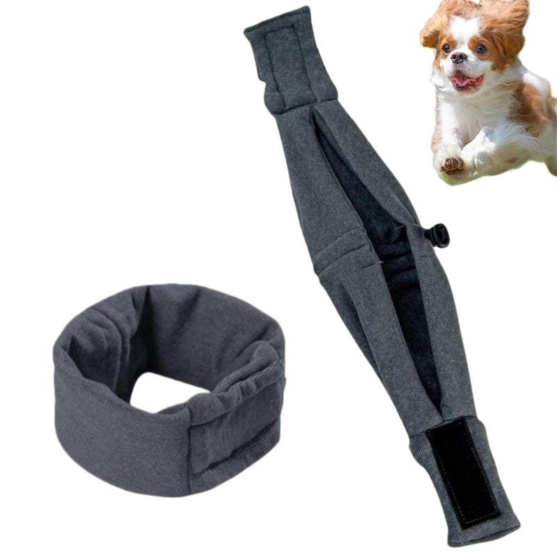 Ear Protection for Dogs - Dark Grey M, Soft Neck and Ear Protection with Noise Reduction, Waterproof Pet Accessory for Soothing Stress Situations