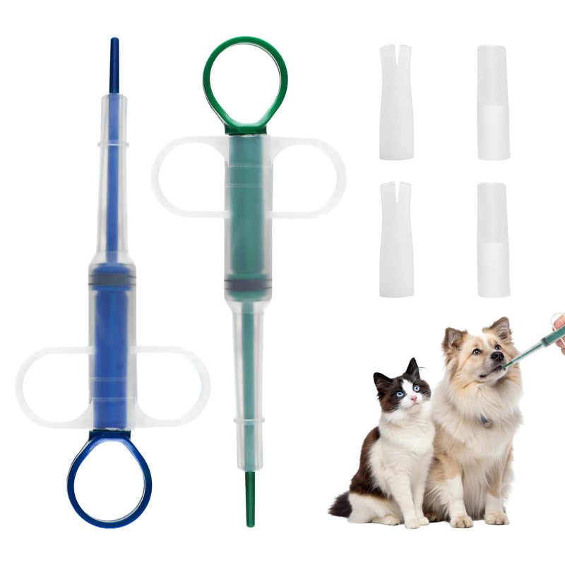 ALLY-MAGIC E24-CWWYQ Pill Dispenser for Cats with Silicone Tip, Pack of 2, Reusable Pill Launcher for Dogs and Small Animals