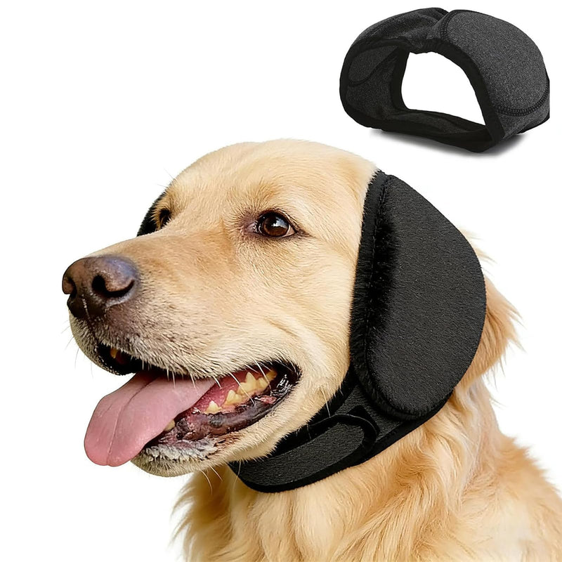 Dog Hearing Protection, Adjustable Ear Protection, Dog Earmuffs to Relieve Noise and Anxiety, Pet-Specific Elastic Waterproof Earmuffs (Size L)