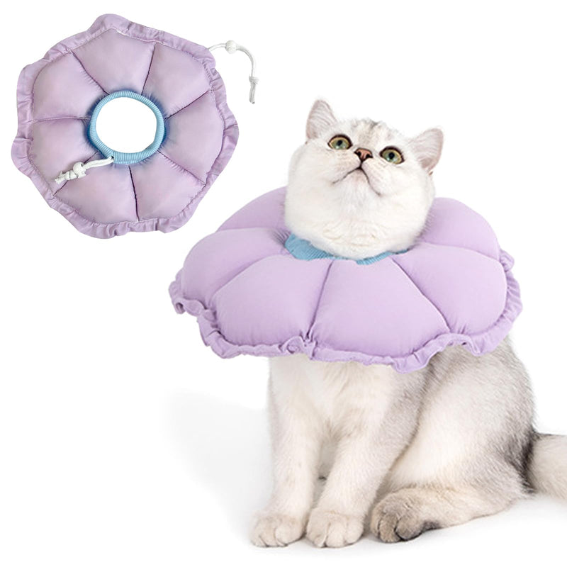JSTHHTT Cat Collar, Adjustable Cat Neck Collar, Soft Flowers Cat Collar Cone, Anti Bite Safety Protective Collar, for Cats Small Dogs After Surgery and Injuries