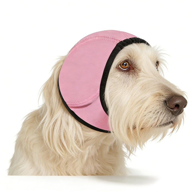 Ear Protection for Dogs - Adjustable Dog Ear Protection with Sound Insulation, Comfortable & Washable Design for All Breeds, Ideal for Bathing & Drying (Pink)
