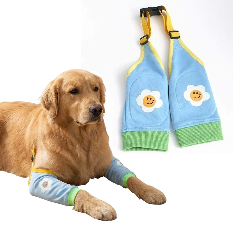 Dog Sleeve, Dog Elbow Protection, Elbow Support with Adjustable Buckle, Elbow Protection for Medium and Large Dogs, Protection of Your Dog's Elbow Joints, Elbow Pads, Blue