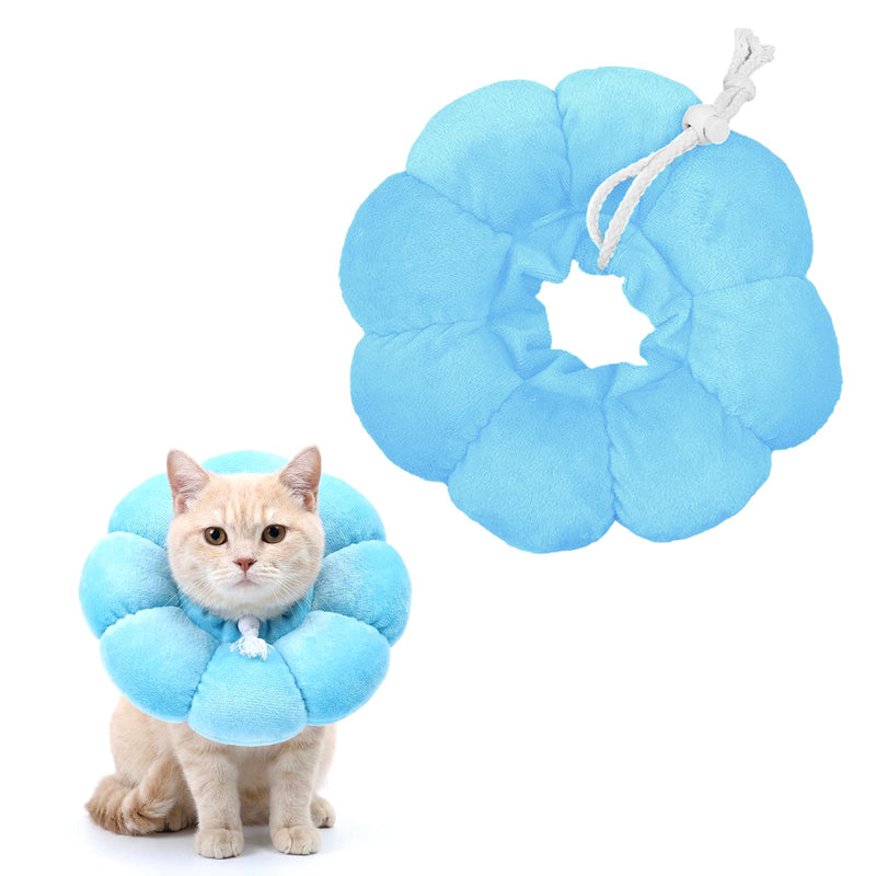 JSTHHTT Cat Neck Brace, Elizabethan Cat Neck Collar, Soft Sunflower Cat Neck Brace Cone, Anti-Bite Safety Protective Collar, for Small Dogs After Surgery and Injuries
