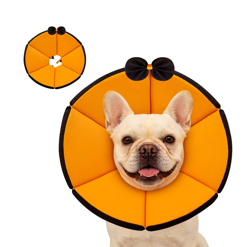 Soft Dog Collar Leak Protection Breathable Adjustable Protective Collar Suitable for Pets After Surgery or Skin Itching (Orange, L, Neck: 29-33 cm) | Bequemer Leckchutz-Schutzkragen für Hunde. Ideal für postoperative Pflege oder Hautjucken. Verstellbar...