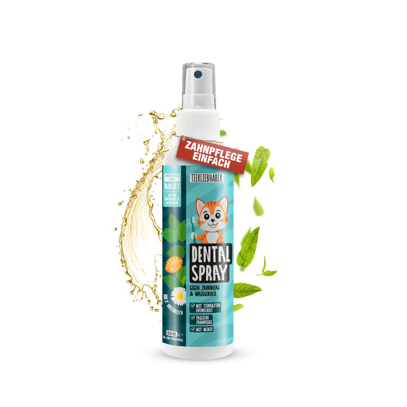 TIERLIEBHABER Dental Spray for Cats Dental Care - Dental Care Cats Toothpaste Alternative - Against Cat Bad Breath & Tartar Cat 100% Natural - Veterinarian Developed in Germany