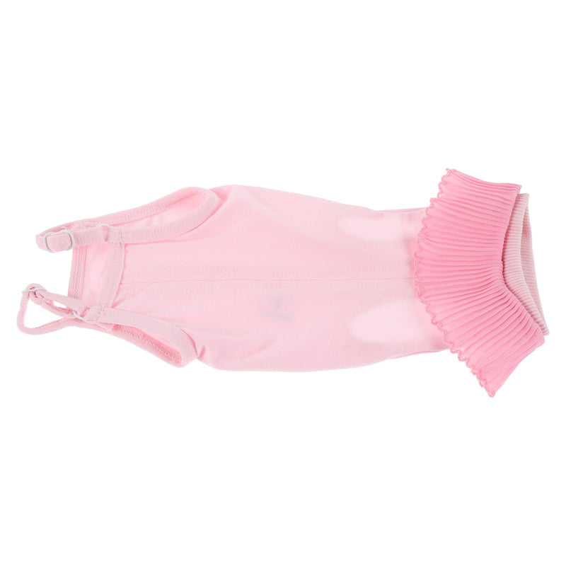 NUOBESTY Recovery Suit for Cats, One-Piece Made of Breathable Stretchable Material in Pink, Protective Suit for Female Kittens after Spaying, Postoperative Cat Clothing (size S)