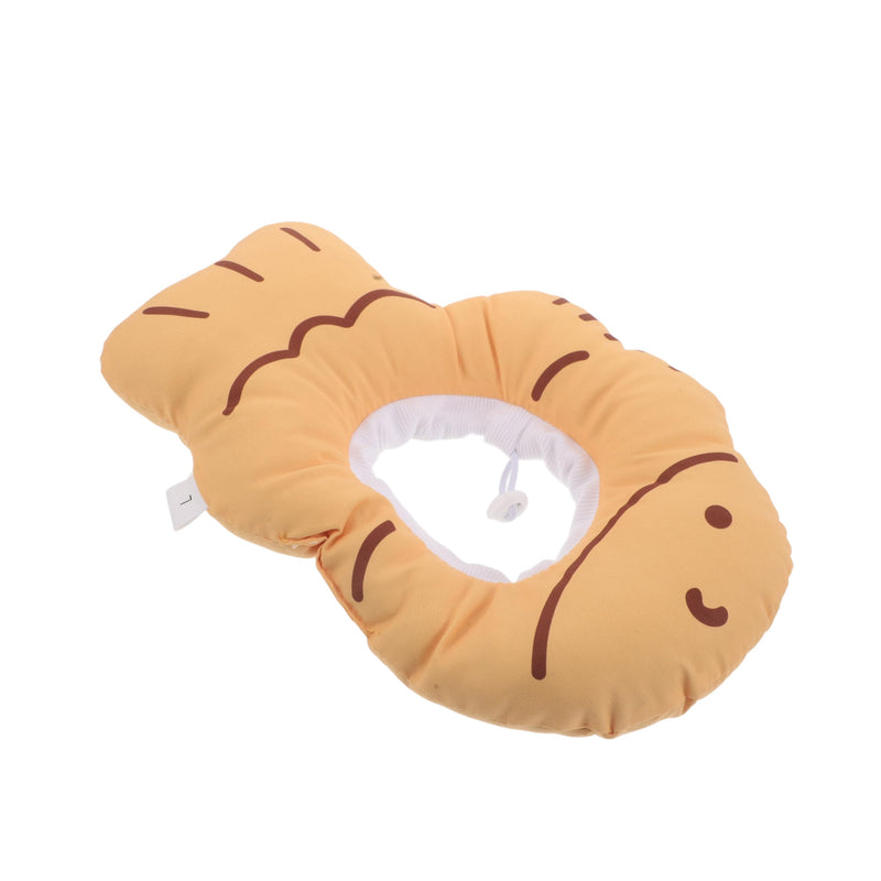 Hemobllo Cute Adjustable Protective Pet Collar made of Polyester with Flexible Fit in Donut and Fish Design as Cat Accessories for Female Cats after Surgery