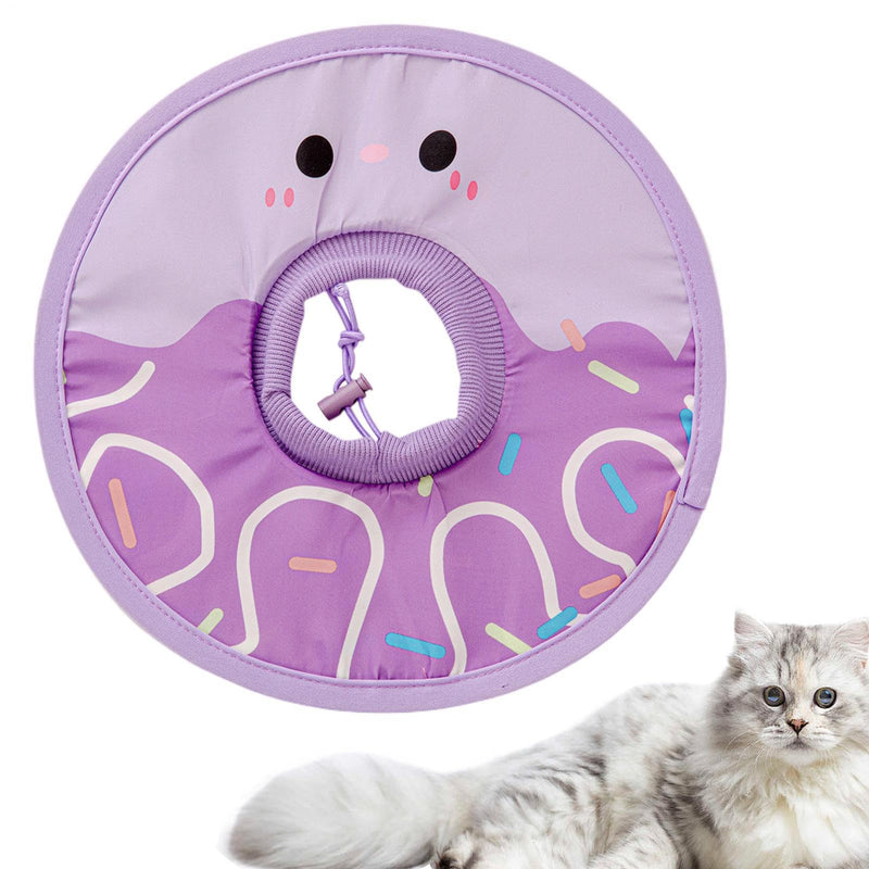 Cat cone ‬ soft cat cone, cat cone collar, foldable, water-repellent, lightweight, soft, comfortable, recovery collar for kittens, protective neck donut against licking S