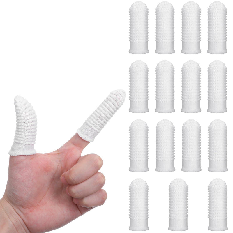 YUXIANLB 15 Pieces Finger-Shaped Dog Toothbrush 360° Pets Teeth Cleaning Dental Care Teeth Cleaning Pet Finger Toothbrush Dog Toothbrush Finger Brush Reusable for Dogs Cats Dental Care (White)