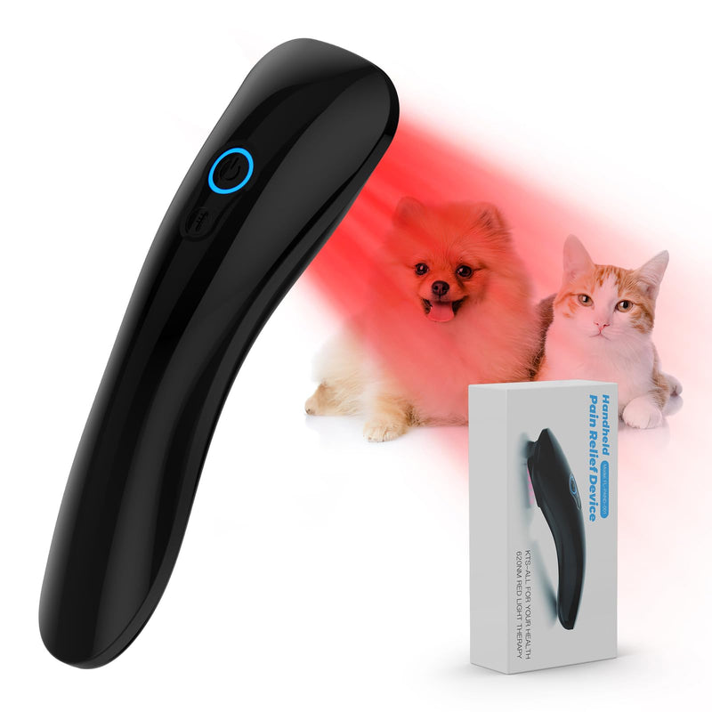iKeener Pet/Veterinarian Therapy Device, Portable Red Light Therapy Device with 18 x 620 nm, Cold Laser Therapy Relieves Joint Pain Animals, for Dogs, Cats, Horses & Others (Black) black