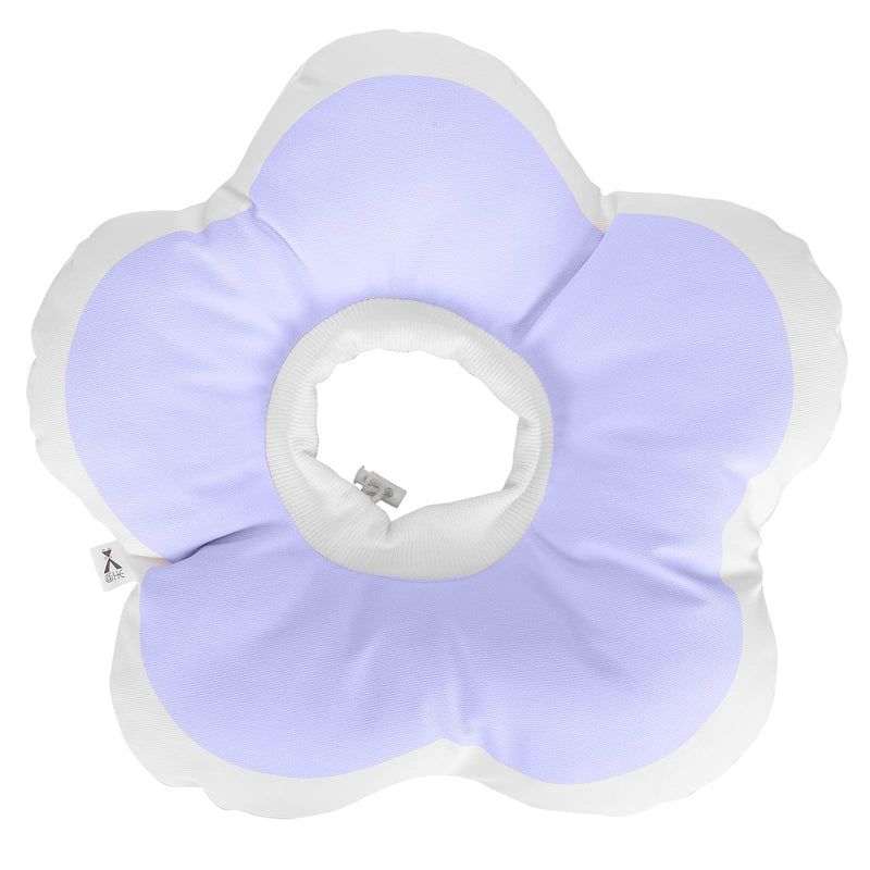 Floral Elizabeth neck collar for pets, waterproof, lick-proof, soft, comfortable, adjustable, for post-surgery recovery, Halloween and Christmas parties, (S) Purple S