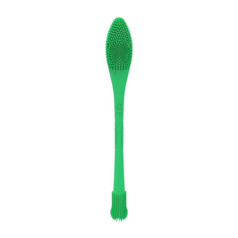 Pet toothbrush, cat care, toothbrush for dogs and cats as well as for small animals, green