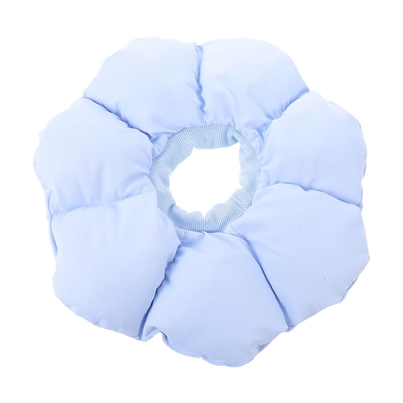 Supvox Adjustable Recovery Collar for Cats and Dogs, Bite-Resistant Nylon Donut Collar, Soft Protective Collar for Wound Healing and Surgery, Size Blue
