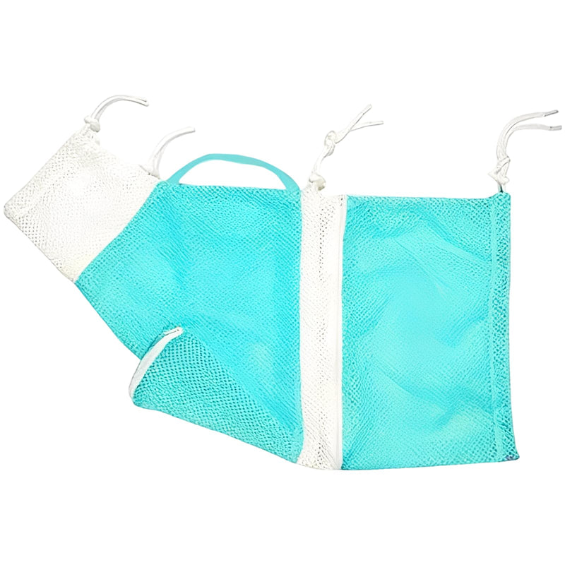 Adjustable cat wash net, cat bath bag, 60 cm, anti-bite protection, scratch-resistant, green and white, for grooming, nail trimming, feeding, shower restraint