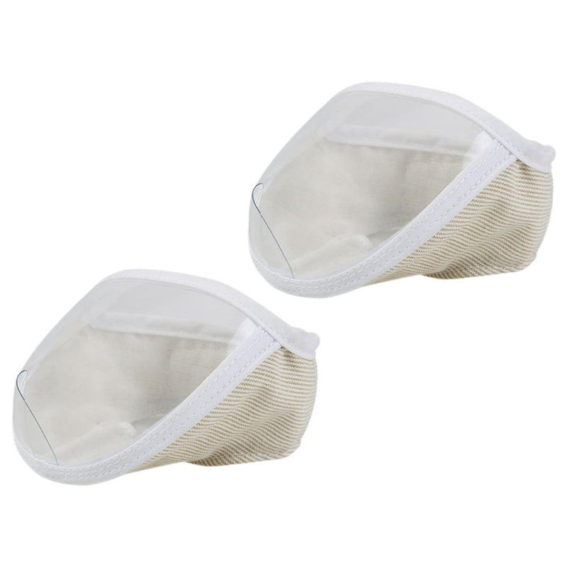 POPETPOP Transparent Cat Muzzle 2 Pieces Washable and Practical Made of Breathable Polyester for Beauty and Bath Suitable for Cats and Kittens