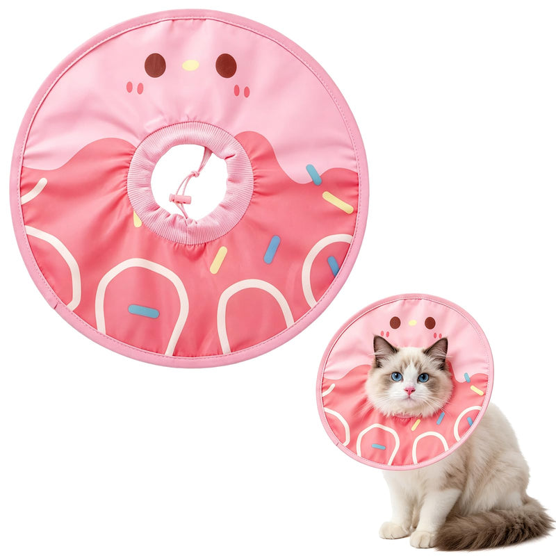 Weich Halskrause Katze, Einstellbar Katzenkragen Leckschutz Katze Halskragen (Rosa, XS) Rosa