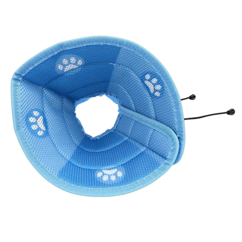 Keenso Cone Collar for Cats, Soft EPE Mesh Recovery Collar for Wound Healing in Pets, Adjustable Buckles for Small Cats After Surgery (M)