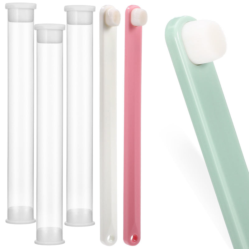 LALAFINA Pet Toothbrush made of plastic with soft bristles, 3 pieces for precise cleaning. Robust design for oral care for cats, rabbits, and small pets.