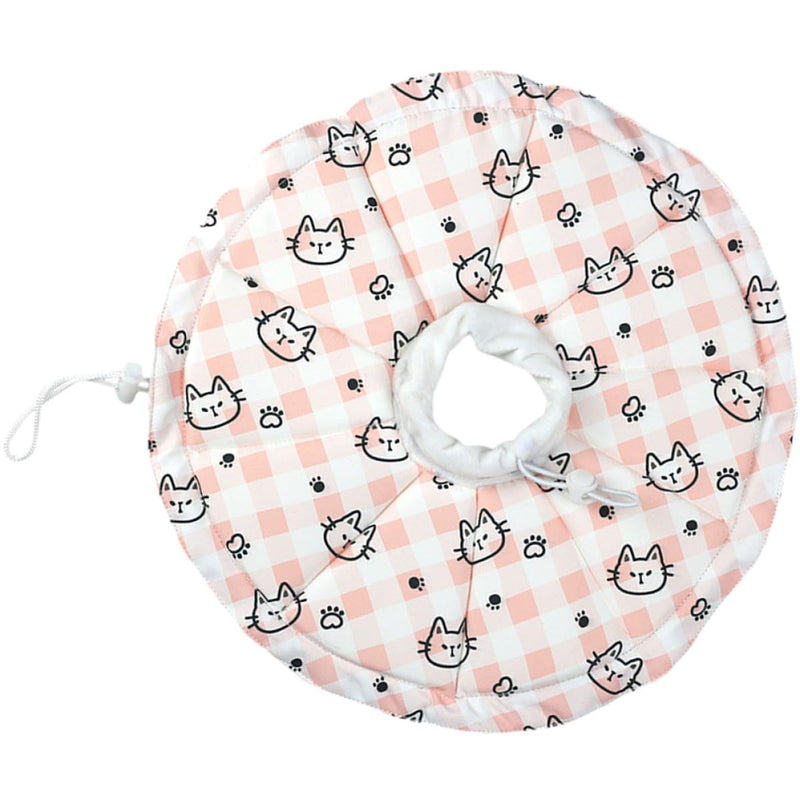 Adjustable waterproof sponge-based post-operative cat neck collar with unobstructed vision and protection against wound aggravation for pets