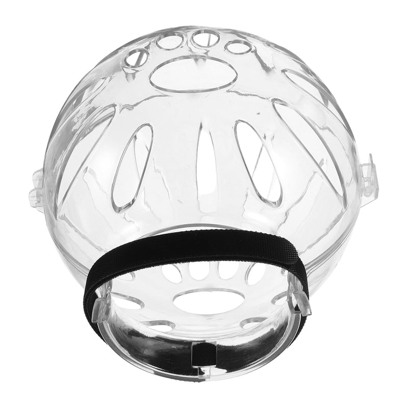 ABOOFAN See-Through Helmet Cat Bite Protection with Rounded Design and Wear-Resistant Transparent 7cm Neck Circumference for Everyday Protection