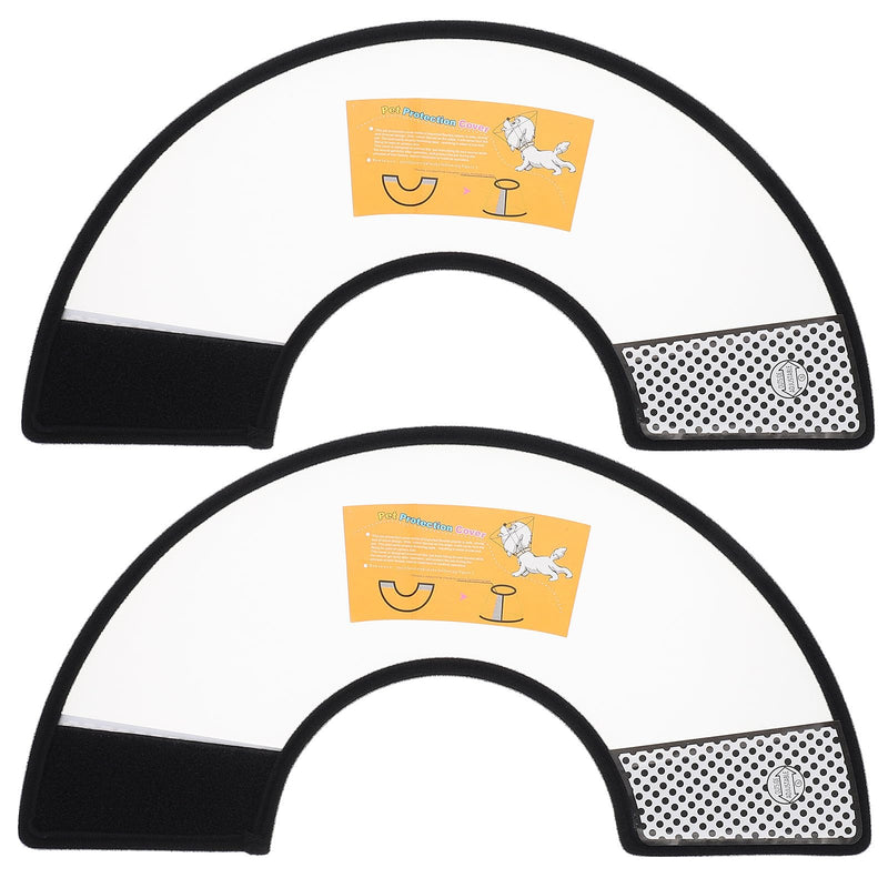 Garneck 2-Pack Pet Neck Collar made of PP for Dogs and Cats Protective Neck Protection Collar after Surgery Comfortable Wound Protection during Recovery