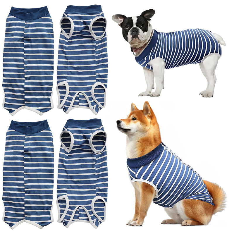 Pack of 2 Dog Bodysuit After Surgery Male, Dog Body Surgery Body Castration Dog Surgery After Surgery, Wound Protection, Soft Recovery Suit, Breathable, Alternative to Elizabeth Collar (Blue)