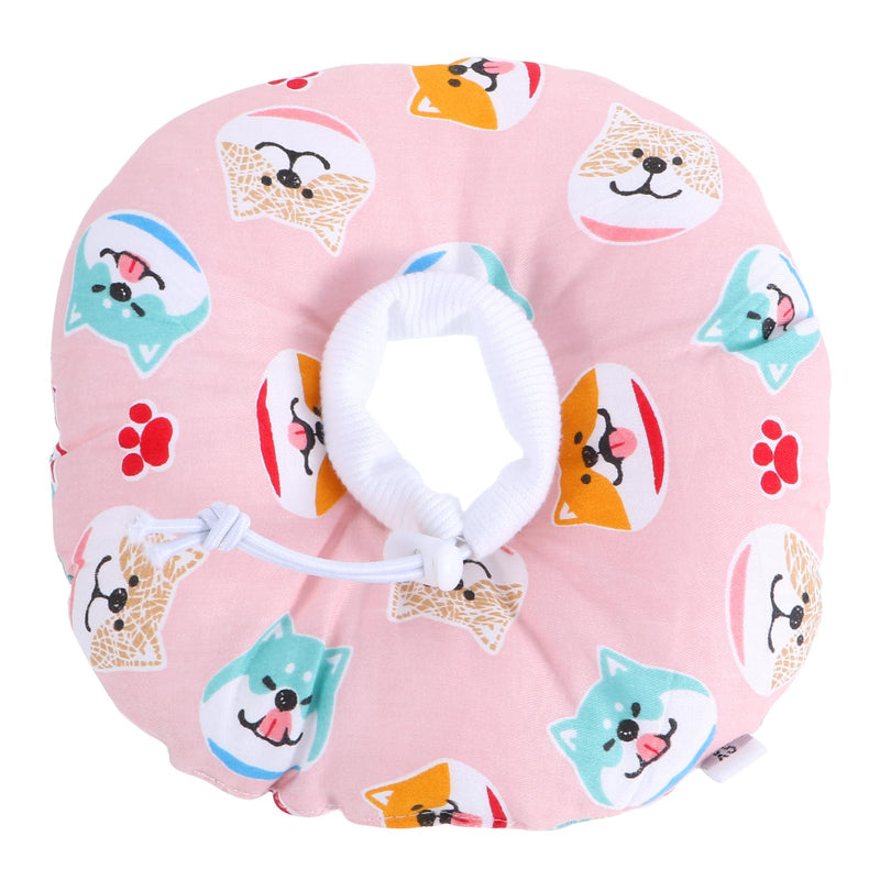 Veemoon Adjustable Recovery Collar for Cats made of Breathable Cotton with Sweet Pattern Comfortable wound healing after surgery